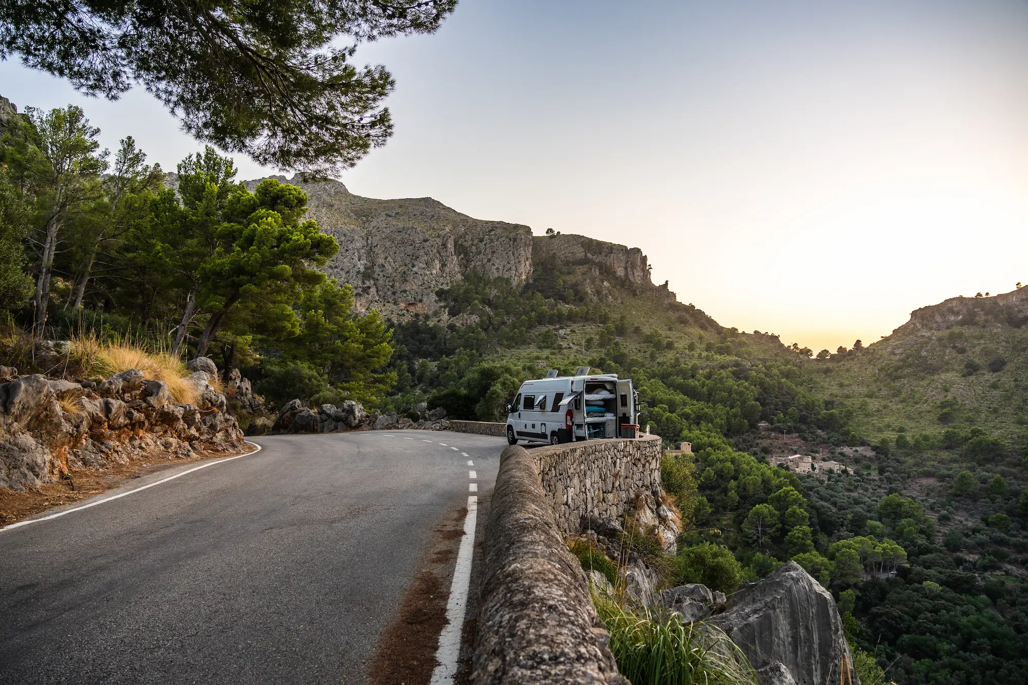 motorhome parked on the mountain in majorca spain 2023 11 27 05 36 33 utc An adventure on the dry-stone route: Historical hikes in the Tramuntana mountains