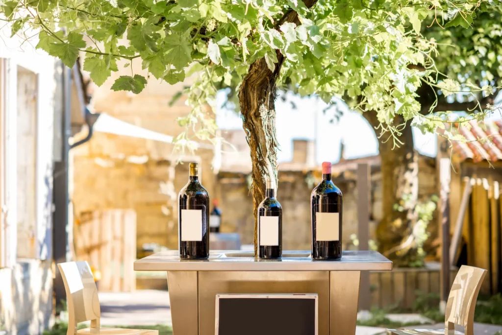 wine bottles with blank label on the table 2023 11 27 05 24 55 utc Visita una bodega de Mallorca