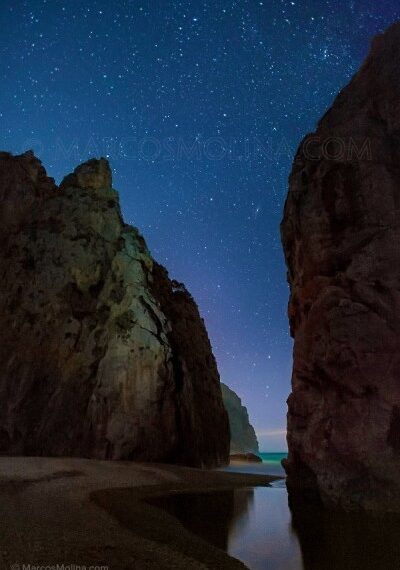Night-time kayak descent through the Torrent de Pareis 