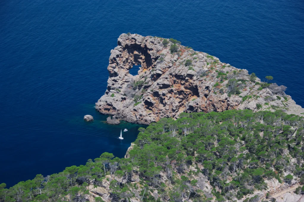 Vista de Sa Foradada en Mallorca